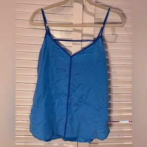 Equipment Femme Silk Camisole Top Womens S Blue Spaghetti Strap